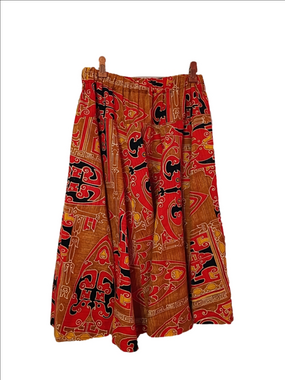 Handmade Vintage Barkcloth Circle Skirt
